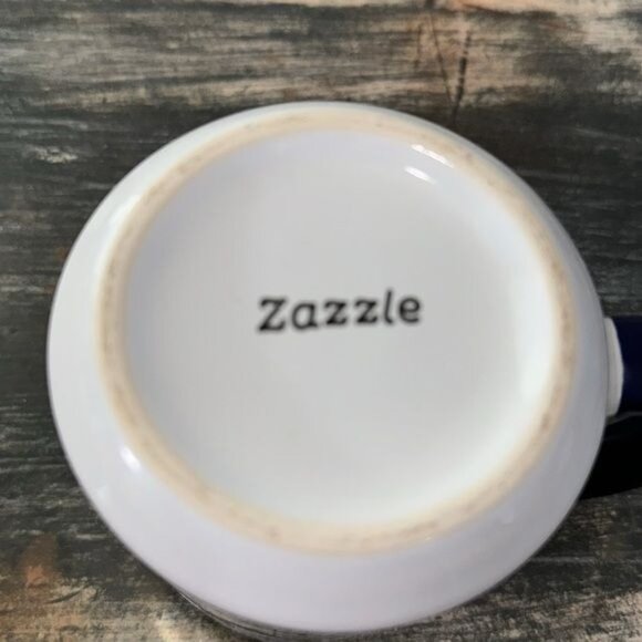 Nautical Calypso Anchor & Compass Mug By Zazzle Navy & White 11 Oz Coffee Cup - Picture 4 of 6